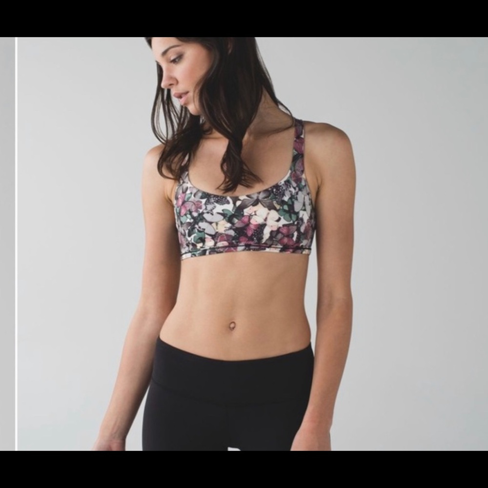 lulu lemon free to be wild butterfly sports bra